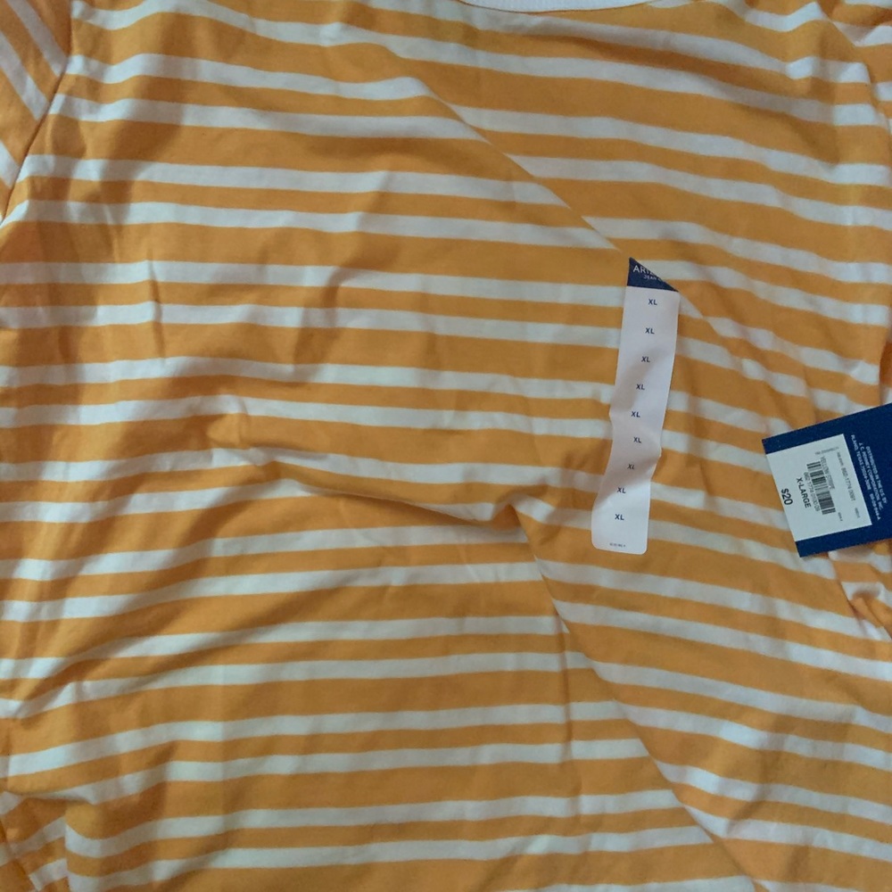 Yellow and white t-shirt